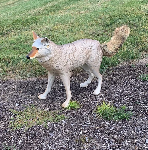 Coyote Decoy Faux Fur Tail Portable Outdoor Hunting Animal Deterrent Realistic - Picture 3 of 7