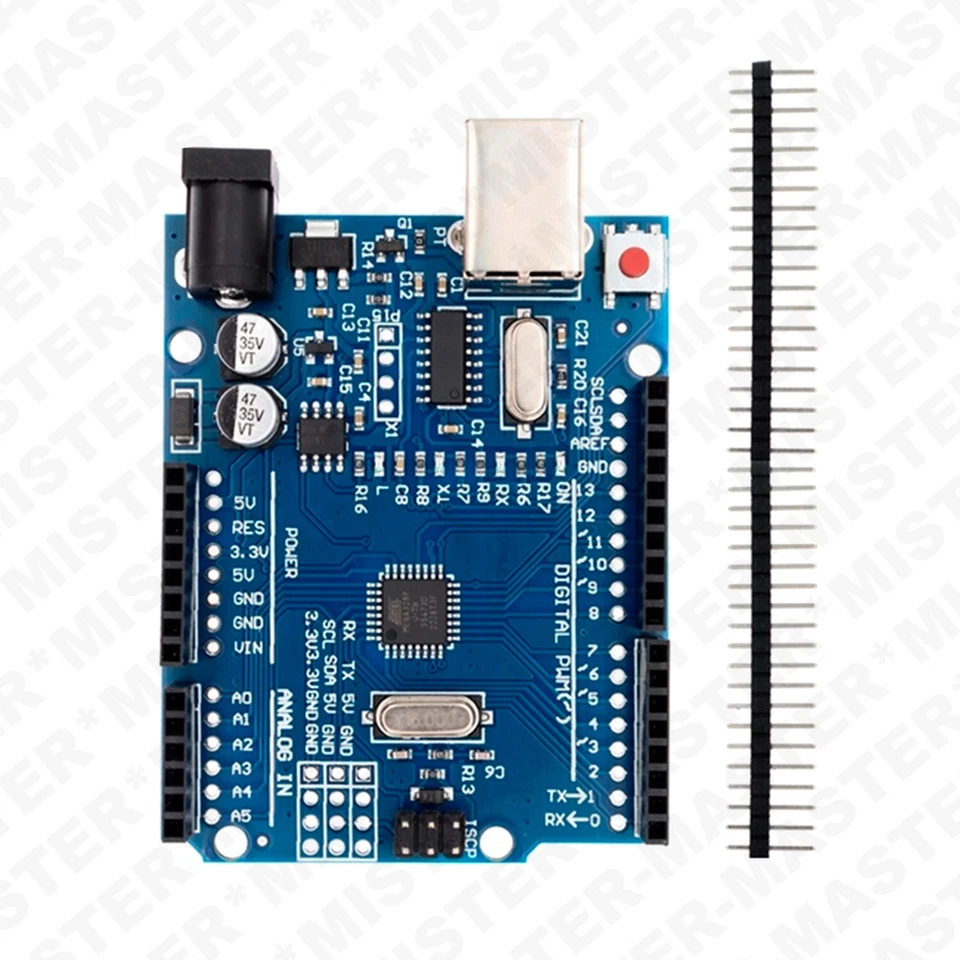 ARDUINO UNO R3 COMPATIBILE SCHEDA DI SVILUPPO MICROCONTROLLORE SMD ATmega328P - Immagine 2 di 4