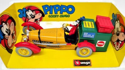 Burago 1/18 - Pippo Goofy Dingo Walt Disney In Bugatti Yellow 8005