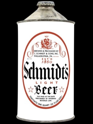 Schmidt's Beer, Philadelphia Cone Top Can Theme NEW Metal Sign: 12x16 Ships Free