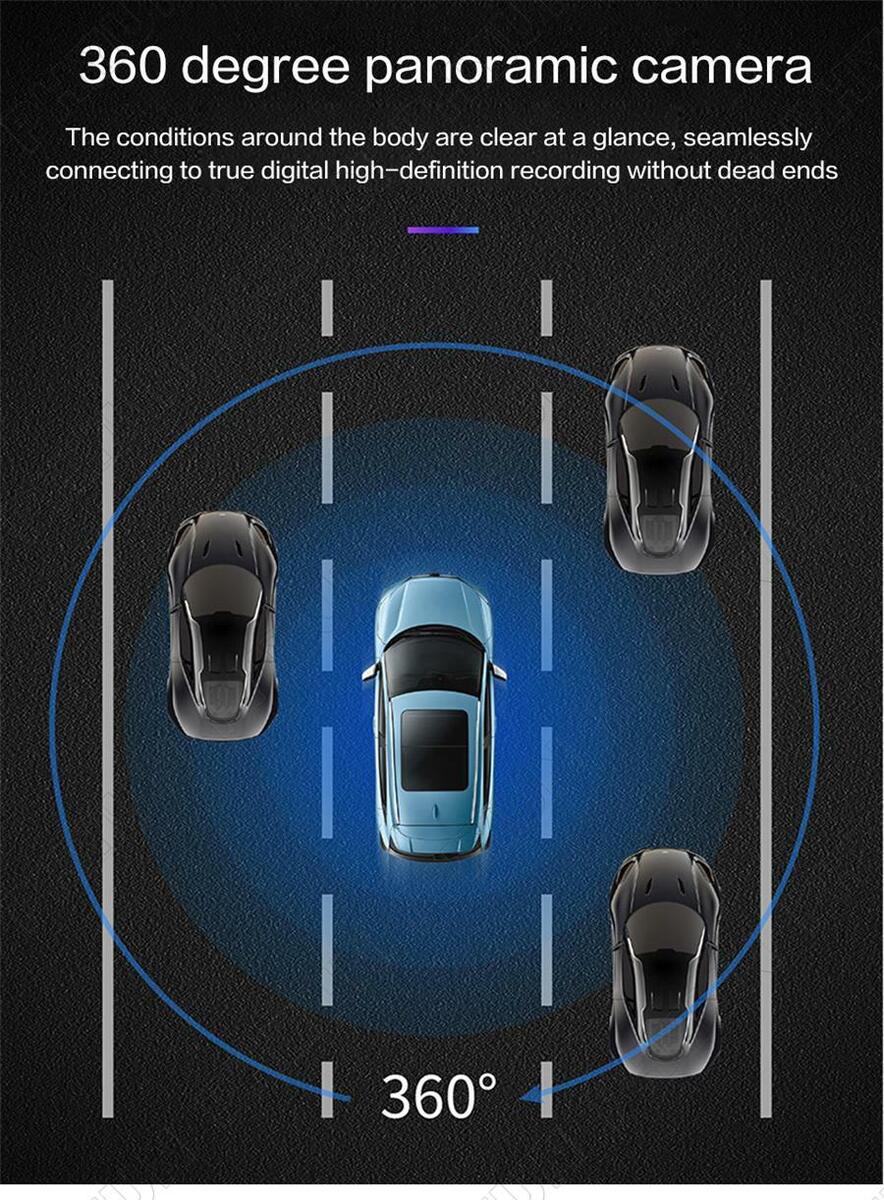 3d carro câmera de 360 graus aves olho vista bsm ponto cego sensor  estacionamento surround traço monitoramento ldw pista partida sistema aviso