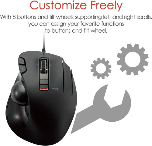 EX-G Smooth Tracking Optical Trackball Mouse - Ergonomic Design & Custom DPI - Picture 9 of 10