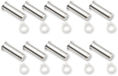 Drag Specialties Pivot Pin/Clip Kit Clutch Side 10 Pack Chrome 0617-0197