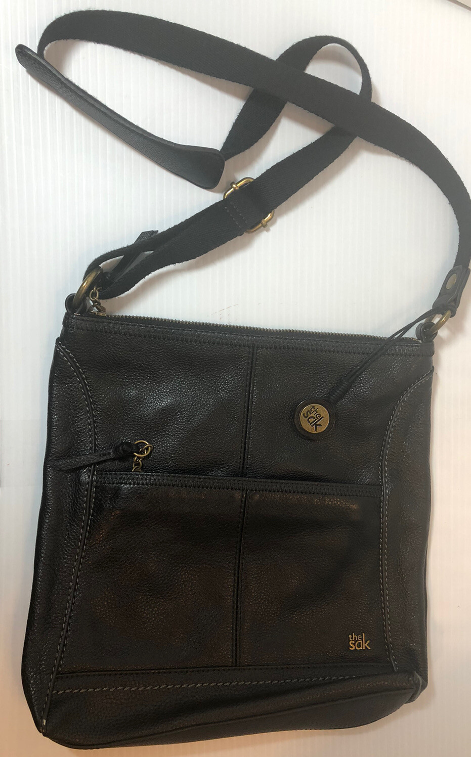 THE SAK Laurel Black Leather Crossbody, Shoulder Bag, Handbag EUC eBay