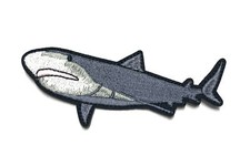 Bull Shark Patch Embroidered iron-on Applique, Travel Souvenir, Ocean Sea Life