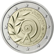 2011 Greece € 2 Euro Uncirculated UNC Coin - XIII Special Olympics in Athens