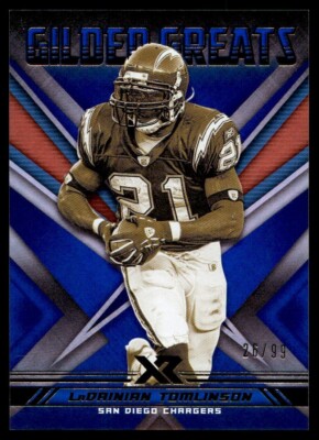 2020 Panini Xr Blue Gilded Greats LaDainian Tomlinson /99 #14