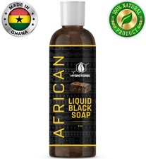 African Black Soap Liquid 4 oz. 100 Pure Organic For Body Wash, Face, Acne Scar