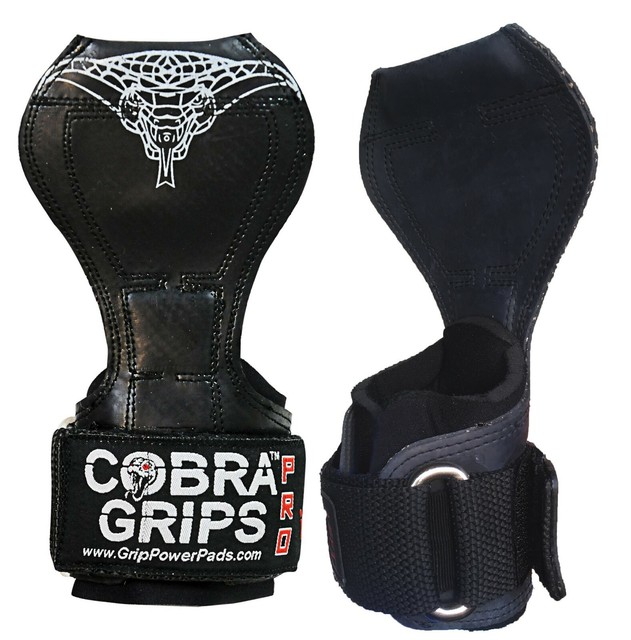 Cobra Grips PRO Black Rubber Weight Lifting Grips Reversible Gloves