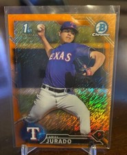 2016 Bowman Chrome 1st Prospects Ariel Jurado Orange Wave Rookie 07/25 Rangers