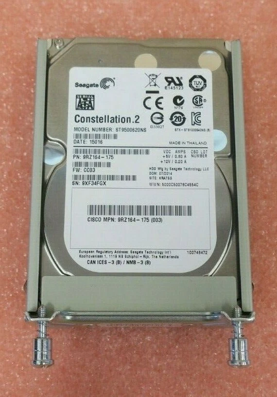 Cisco SM-HDDB-SATA500GB 500GB 7.2k 2.5" SATA Hard Drive HDD 9RZ164-175 - SRE 710 - Image 2 of 4