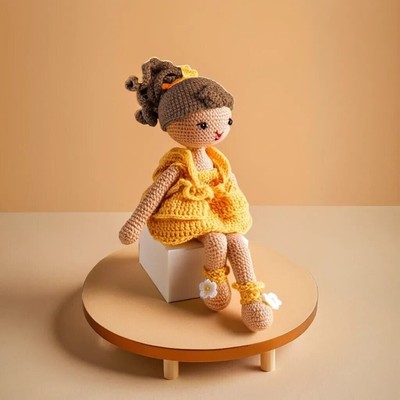 Crochet Doll Pattern in Summer Dress   PDF Amigurumi Tutorial, Instant...