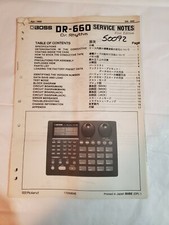 Roland BOSS DR-660 Dr. Rhythm Service Notes First Edition