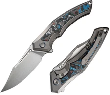 We Knife Co Ltd Orpheus Frame 3.5" CPM-20CV Steel Blade Titanium / Carbon Fiber