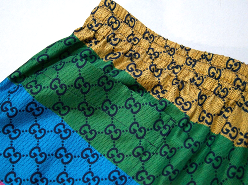 Pantaloncini GUCCI GG in twill multicolore di seta  - Foto 5 di 8