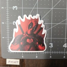 Deadpool Heart Love Adult Humor Skateboard Guitar Phone Sticker / Decal MatF