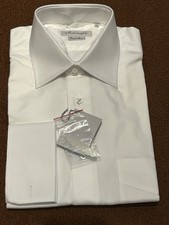 French cuff dress shirt Of Exceptional Quality. White Size 15 3/4