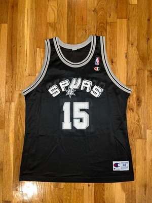 VINNY DEL NEGRO Champion SAN ANTONIO SPURS Black Jersey 48 NBA