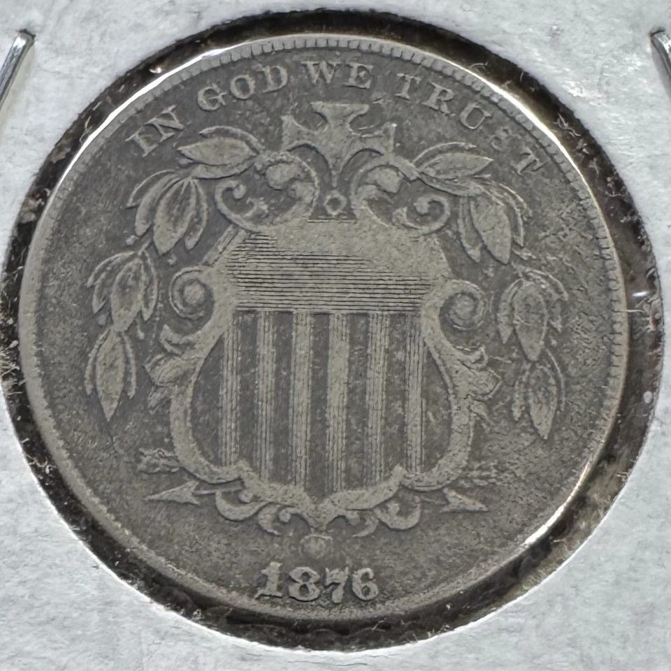 1876 5C Shield Nickel - Image 2 of 2