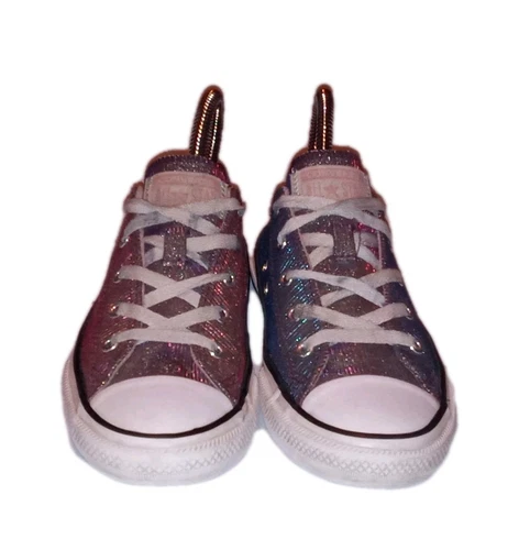 Mandrini bassi usati taglia 3 junior viola glitter Converse Chuck Taylors