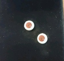 3 Pair Of 10mm Brown Acrylic Round Doll Eyes -Imsco Puppenaugen