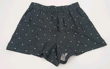 NWT Madewell Pull On Shorts Mini Geo Dot Black White Cotton Size Small