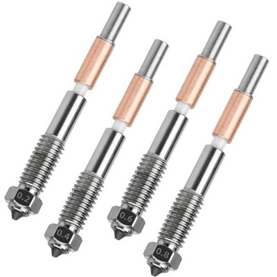 Hardened Steel Ceramic Bimetal Nozzle Compatible with QIDI Q2/Q2 Combo 3DPrinter