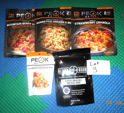 PEAK REFUEL PREMIUM FREEZE-DRIED FOOD 5-PACK ASST. LIKE MOUNTAIN HOUSE-PICK LOT#