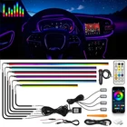 10in1 LED RGB Acrylic Interior Strip Light Ambient Lights Kits For Dodge Charger