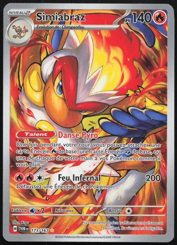 Carte Pokémon Simiabraz 173/167   Mascarade Crépusculaire Français