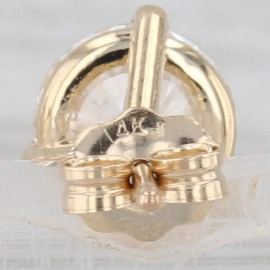 2.15ctw Lab Grown Round Diamond Stud Earrings 14k Yellow Gold Studs IGI E VVS2 - Image 4 of 4