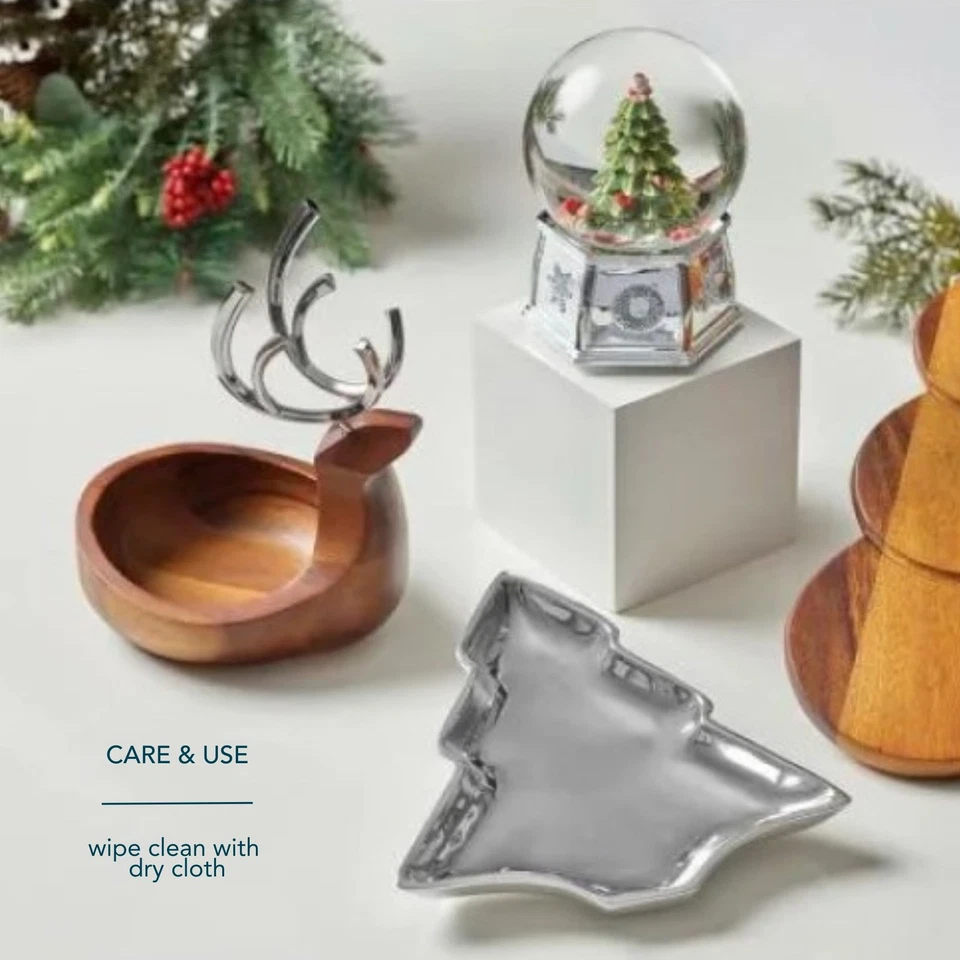 Nambe Holiday Reindeer Bowl – Decorative Candy Dish and Seasonal Table - Image 3 of 4