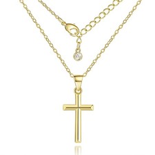 14K Gold Cross Necklace for Women Small Cross Necklace for Women 14K Gold Nec