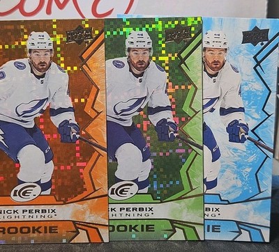 22-23 UD Ice Nick Perbix Rookie Card Lot     Green, Orange & Base Variants