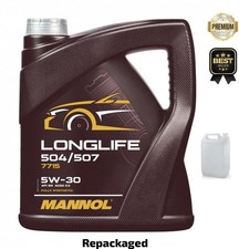 MANNOL Longlife 504/507 7715 5W-30 Fully Synth Premium Engine Oil - REPACKAGED