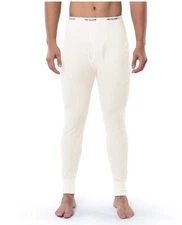 FRUIT of the LOOM Men’s Size L Thermal Waffle Pants Underwear Bottoms • Natural