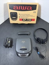AIWA XP-700 Portable CD Player w/ Headphones, External Battery Pack  AC Adapter