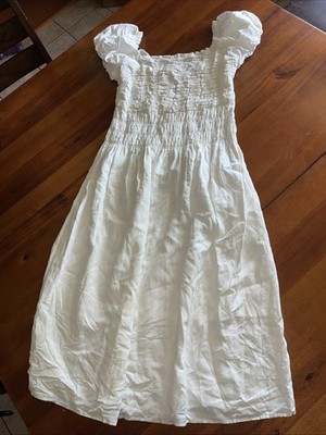 Kourt Women's Size Large Beige Maxi Short Sleeve Dress