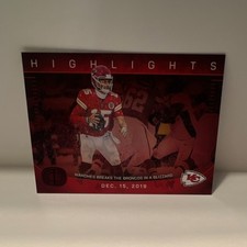 Panini Icon Collection Mahomes Breaks Broncos Patrick Mahomes Chiefs IC-15 Inse…
