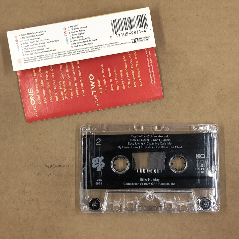 BILLIE HOLIDAY Cassette Tape Jazz GRP VERVE BEST OF GOOD MORNING HEARTACHE - Imagem 3 de 4