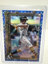 2025 Topps Holiday - Tyler Soderstrom #H32 Holiday Blue Metallic Xmas Lights