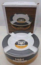 RARO Cenicero de cigarros de porcelana Habanos Y Hermanos H&H Miami Florida a cuadros (70)