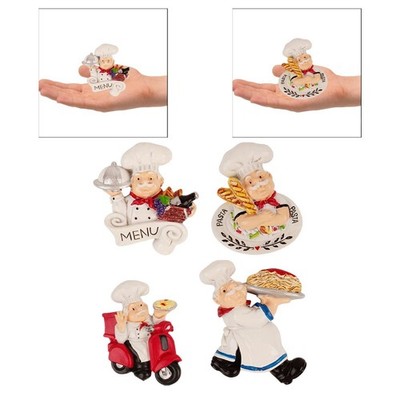 Chef Statue Kühlschrankmagnet Niedliche magnetische 3D-Kühlschrankmagnete