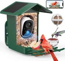 PeckCam® Bird Feeder with Camera Solar Powered, AI Identify and Auto Capture,