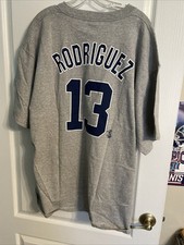 New York Yankees 13 Alex Rodriguez Baseball T-shirt Majestic Youth Size Xl New