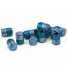 American Flag Valve Stem Cap, 12PCS Aluminum Alloy Rubber Sealed Tire Blue