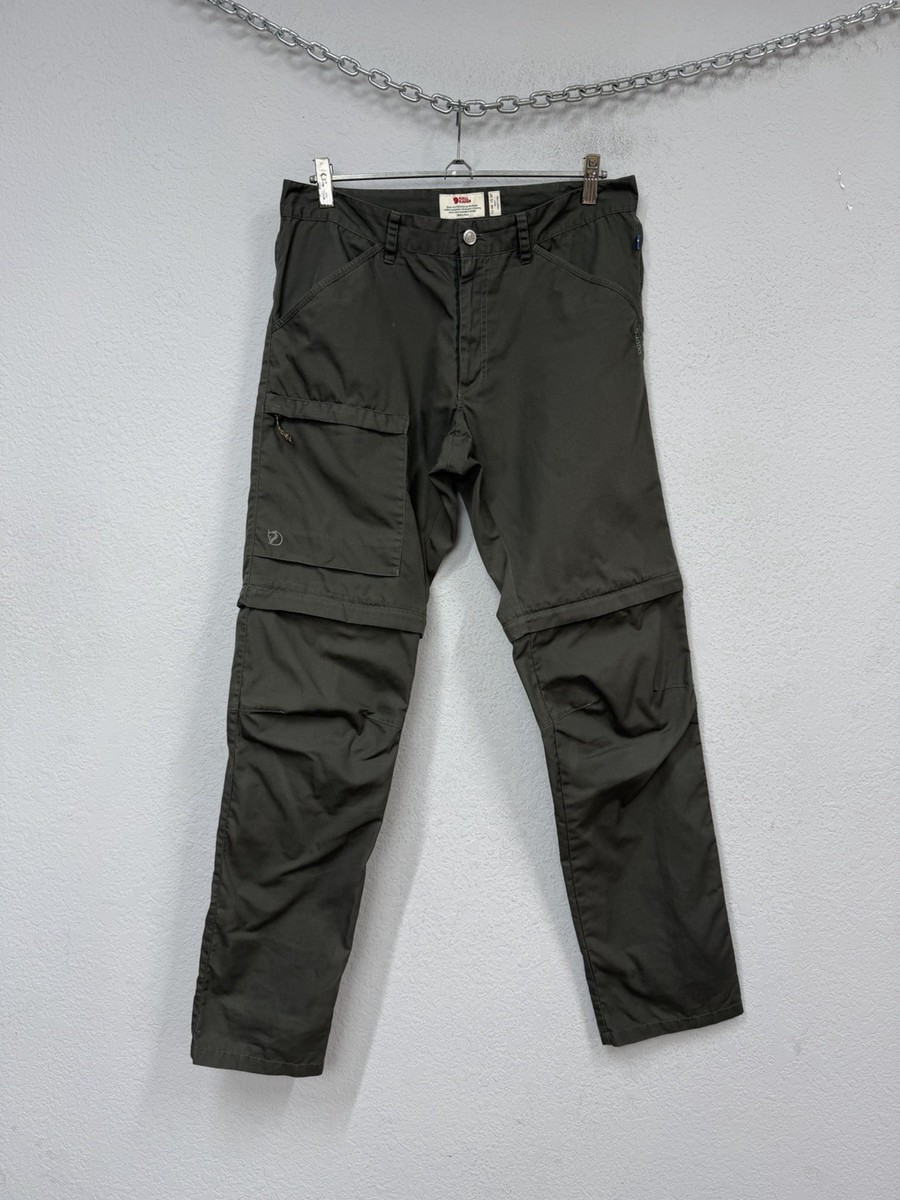 FJALLRAVEN MEN'S TRAVELLER ZIP-OFF TROUSERS G-1000 PANTS KHAKI