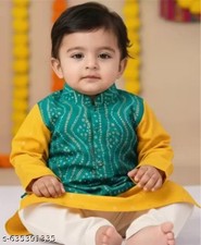 Ethnic Wear Cotton Blend Kurta set For Boy ,Boys Traditional Printed kurta set
