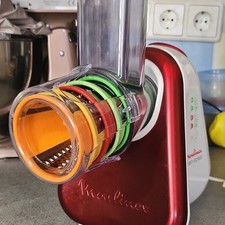 Moulinex Fresh Express Küchenmaschine Reibschnitzler Scheiben-Set rot weiß