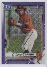 2021 Bowman Chrome Prospects Mega Box Purple Mojo Refractor Luis Toribio z7h